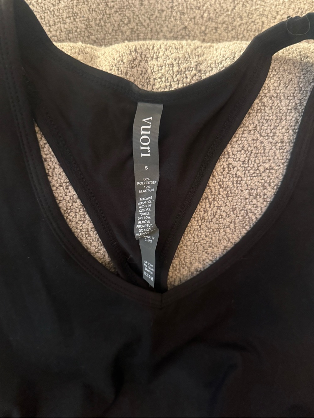 NWOT Vuori Black Sleeveless V-Neck Drawstring Jumpsuit - Picture 7 of 8